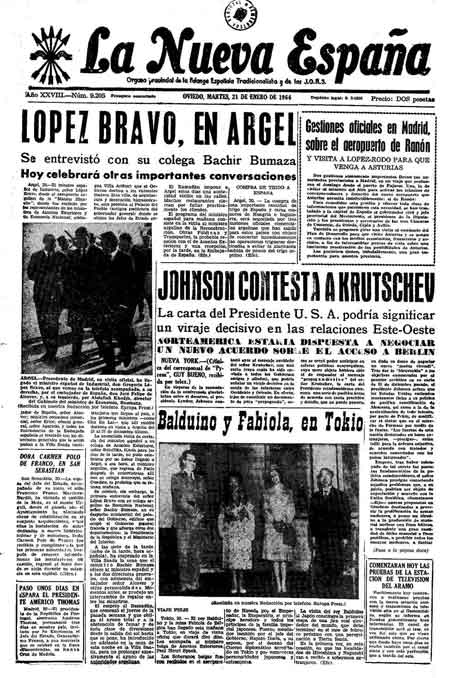Portada Martes 21 de  de 1964