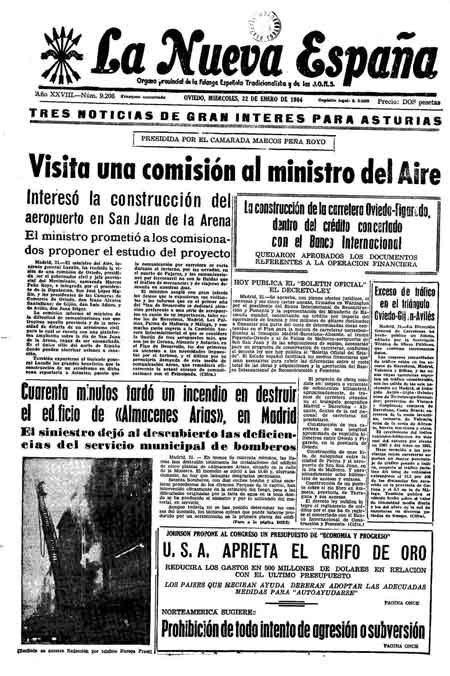 Portada Miércoles 22 de  de 1964