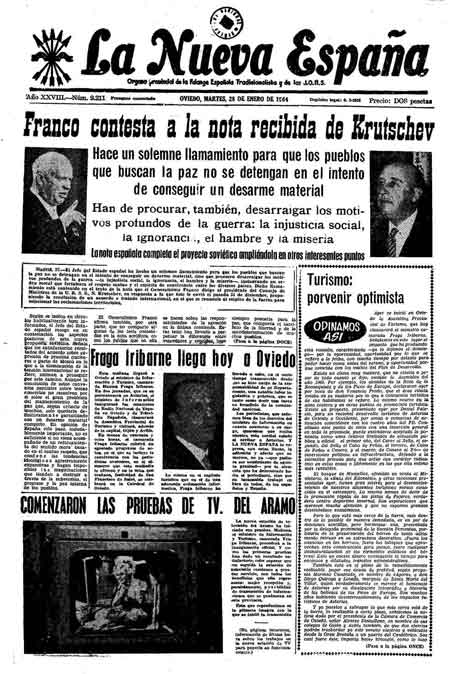 Portada Martes 28 de  de 1964