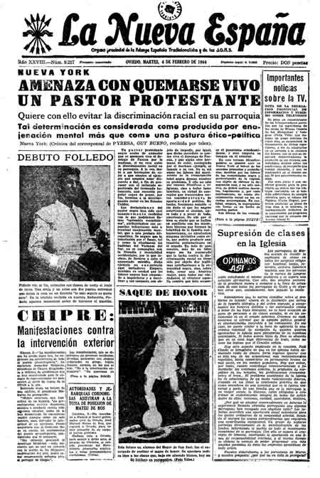 Portada Martes 4 de  de 1964