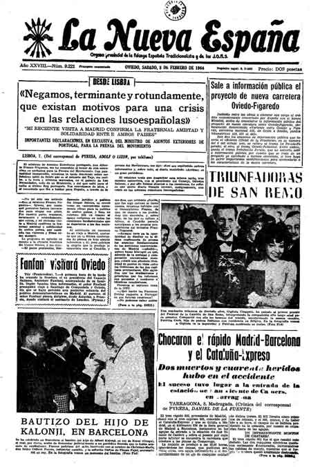 Portada Sábado 8 de  de 1964