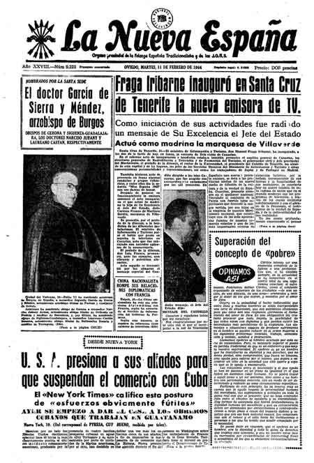 Portada Martes 11 de  de 1964