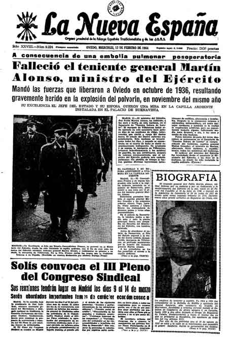 Portada Miércoles 12 de  de 1964