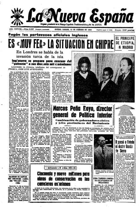Portada Sábado 15 de  de 1964