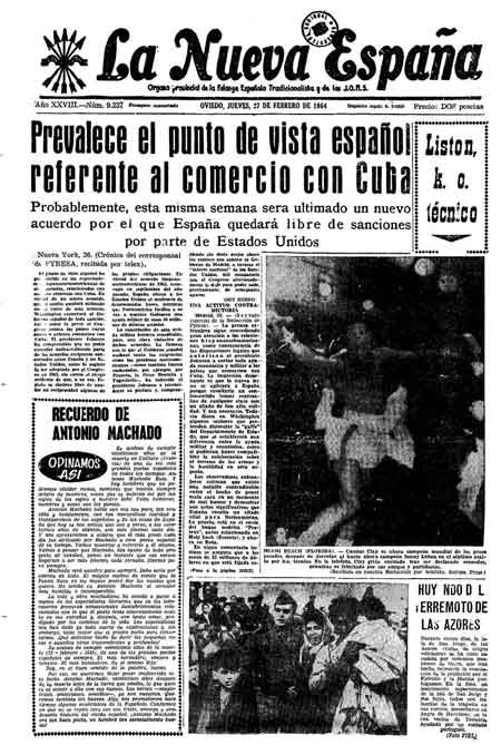 Portada Jueves 27 de  de 1964