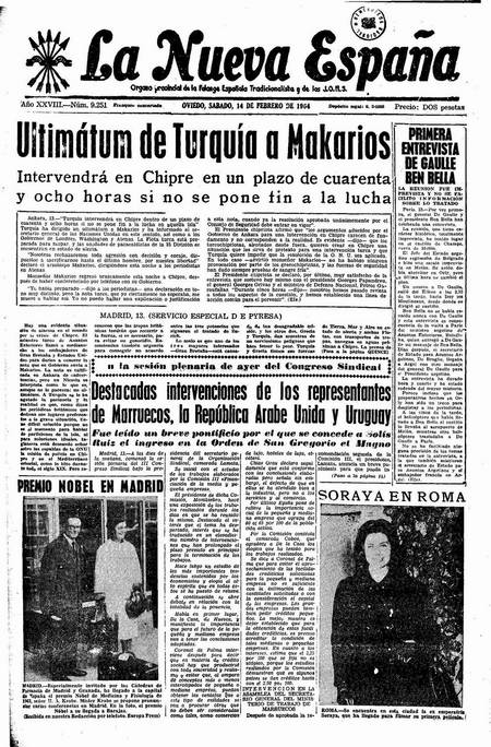 Portada Sábado 14 de  de 1964