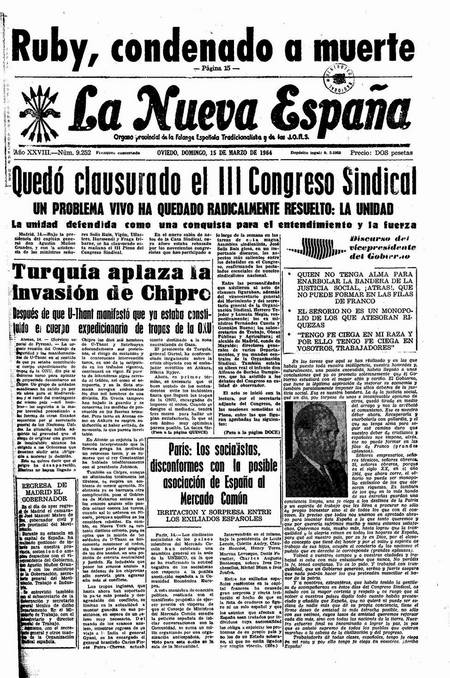 Portada Domingo 15 de  de 1964