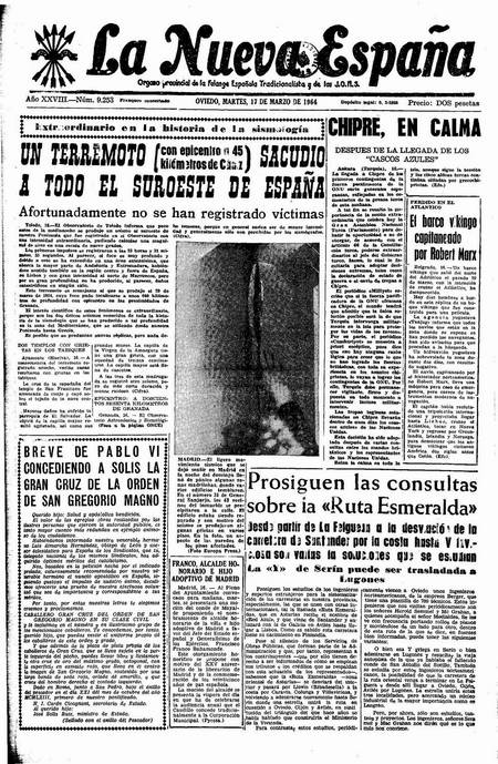 Portada Martes 17 de  de 1964