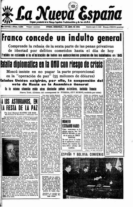 Portada Miércoles 1 de  de 1964