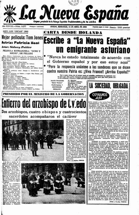 Portada Miércoles 15 de  de 1964