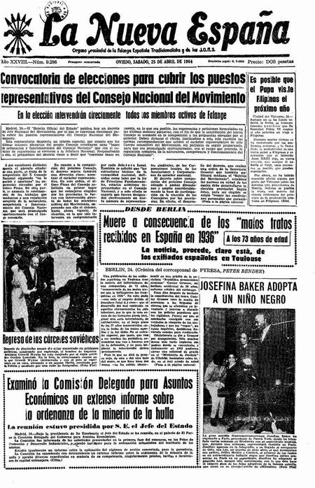 Portada Sábado 25 de  de 1964
