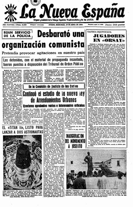 Portada Miércoles 29 de  de 1964