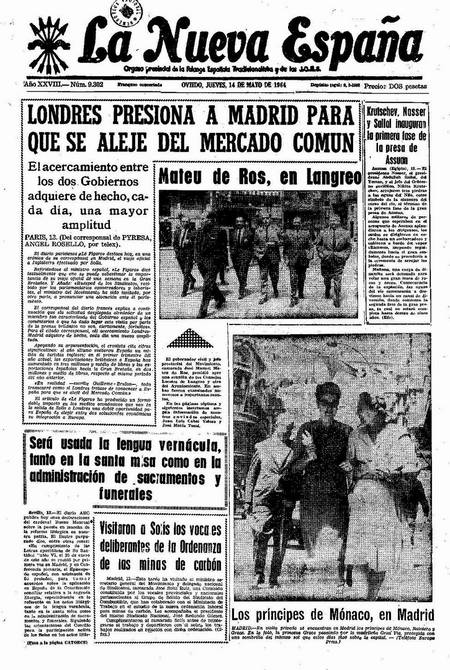 Portada Jueves 14 de  de 1964