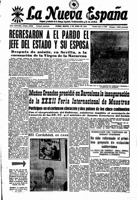 Portada Martes 2 de  de 1964