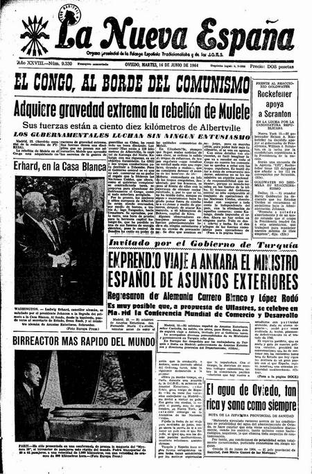 Portada Martes 16 de  de 1964