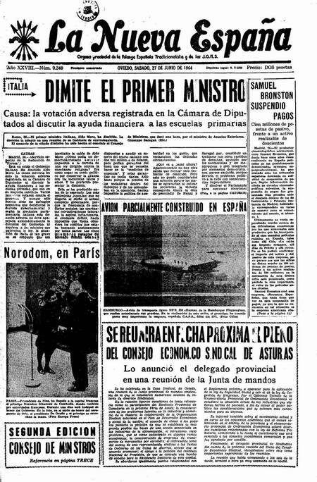 Portada Sábado 27 de  de 1964