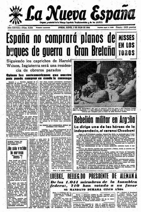 Portada Jueves 2 de  de 1964