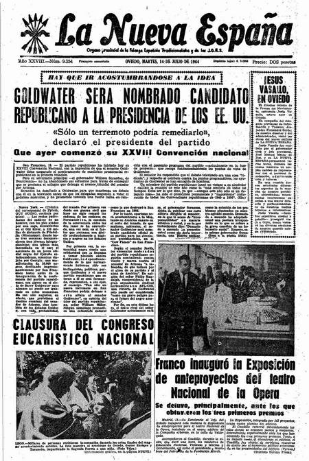 Portada Martes 14 de  de 1964
