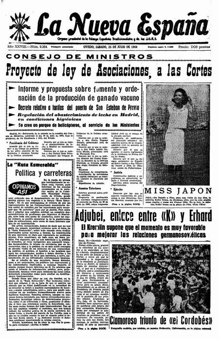Portada Sábado 25 de  de 1964