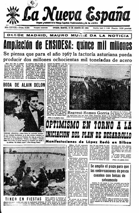 Portada Martes 18 de  de 1964