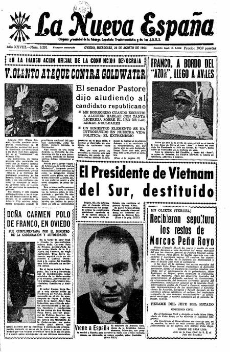 Portada Miércoles 26 de  de 1964
