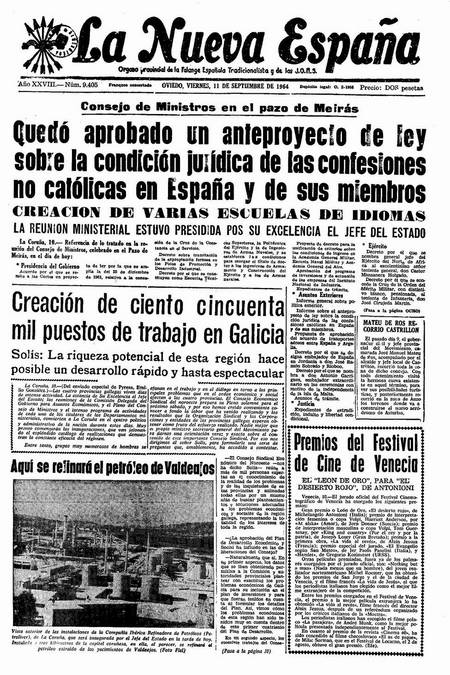 Portada Viernes 11 de  de 1964