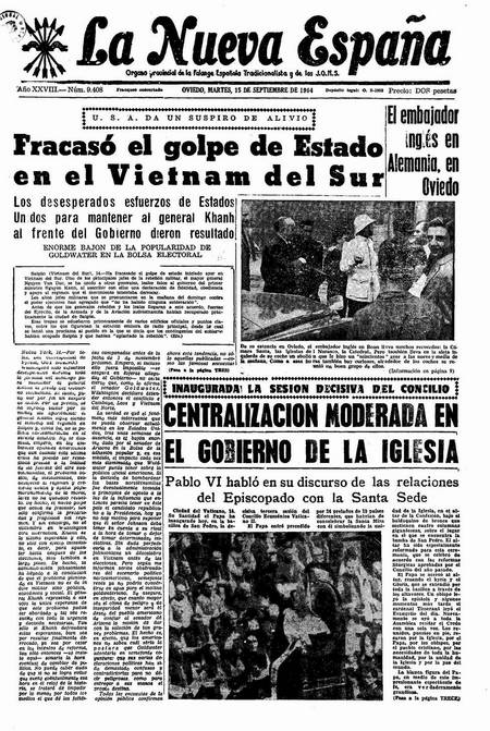 Portada Martes 15 de  de 1964
