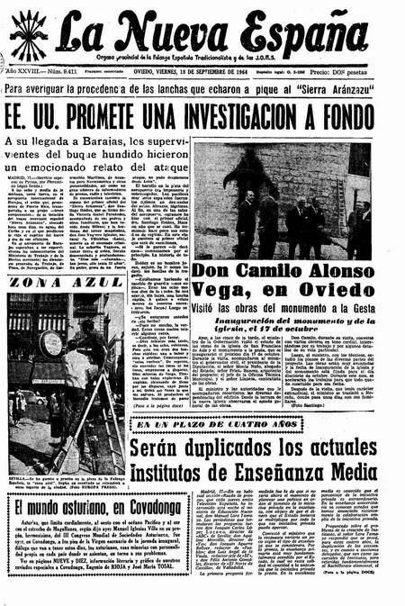 Portada Viernes 18 de  de 1964