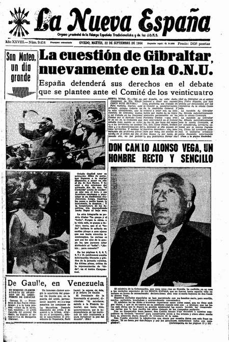 Portada Martes 22 de  de 1964