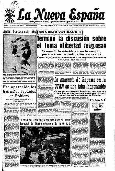 Portada Sábado 26 de  de 1964