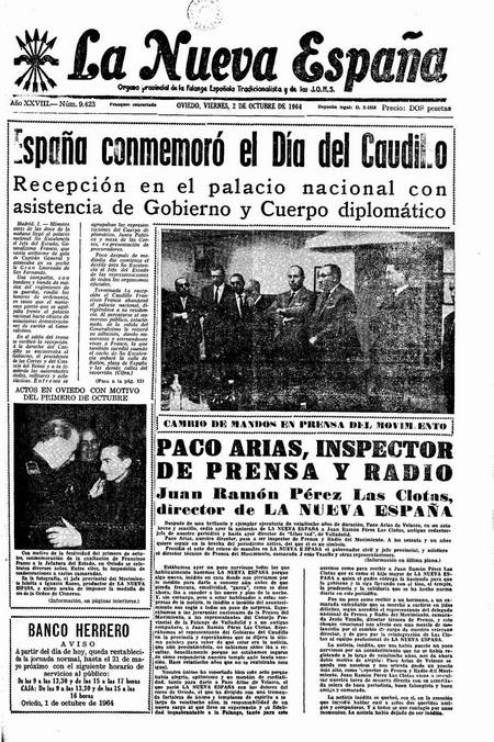 Portada Viernes 2 de Octubre de 1964