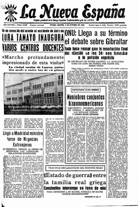 Portada Martes 6 de Octubre de 1964