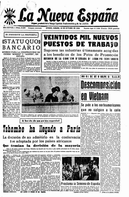Portada Sábado 10 de Octubre de 1964