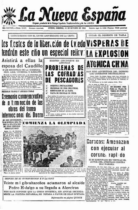 Portada Domingo 11 de Octubre de 1964