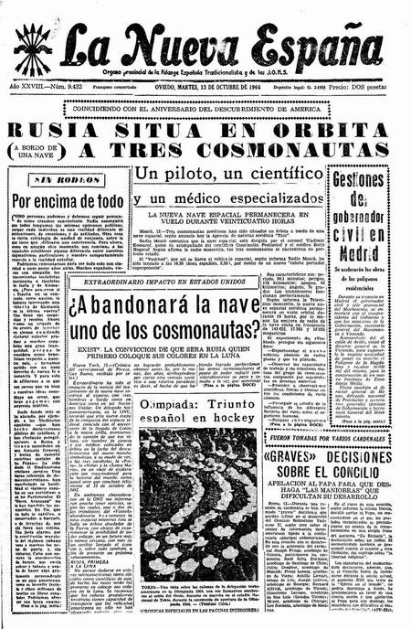 Portada Martes 13 de Octubre de 1964
