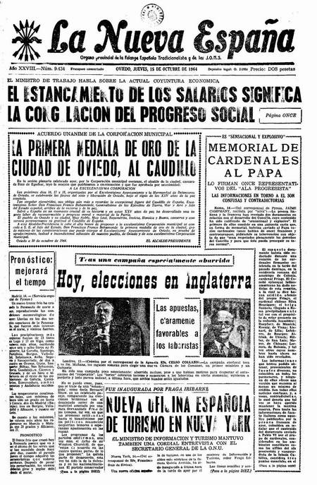 Portada Jueves 15 de Octubre de 1964