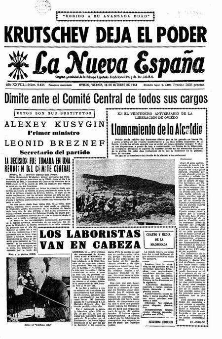 Portada Viernes 16 de Octubre de 1964