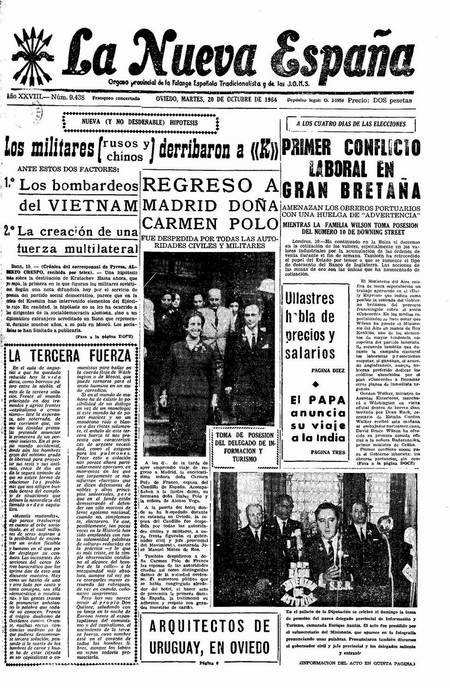 Portada Martes 20 de Octubre de 1964