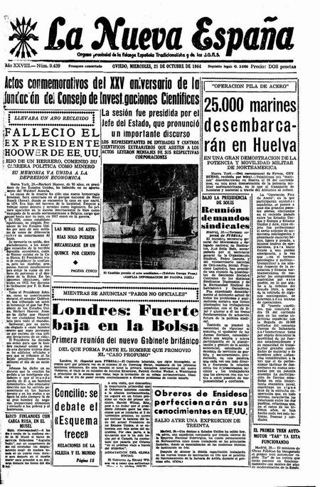 Portada Miércoles 21 de Octubre de 1964