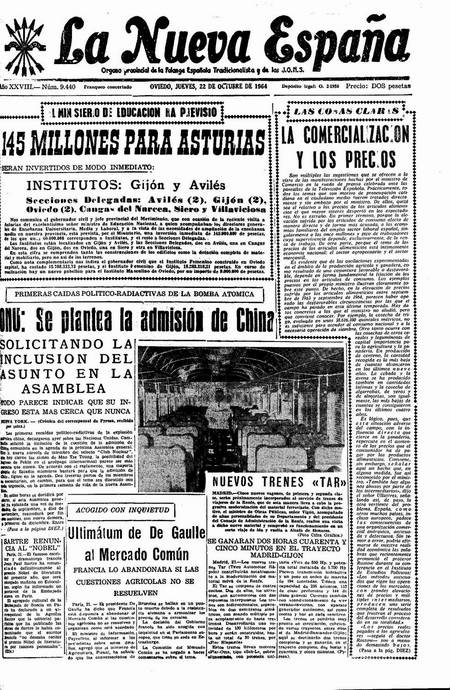 Portada Jueves 22 de Octubre de 1964
