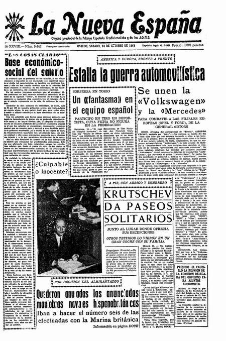 Portada Sábado 24 de Octubre de 1964