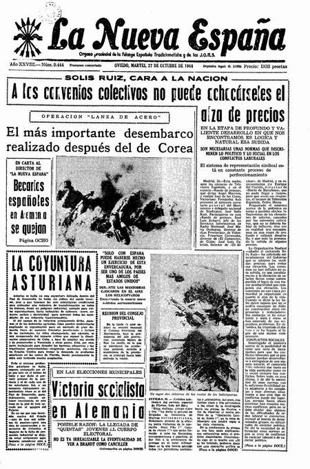 Portada Martes 27 de Octubre de 1964