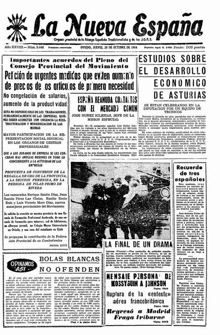 Portada Jueves 29 de Octubre de 1964