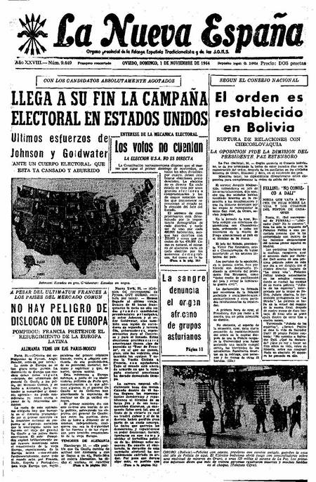 Portada Domingo 1 de Noviembre de 1964