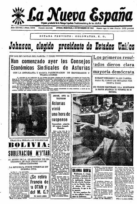 Portada Miércoles 4 de Noviembre de 1964