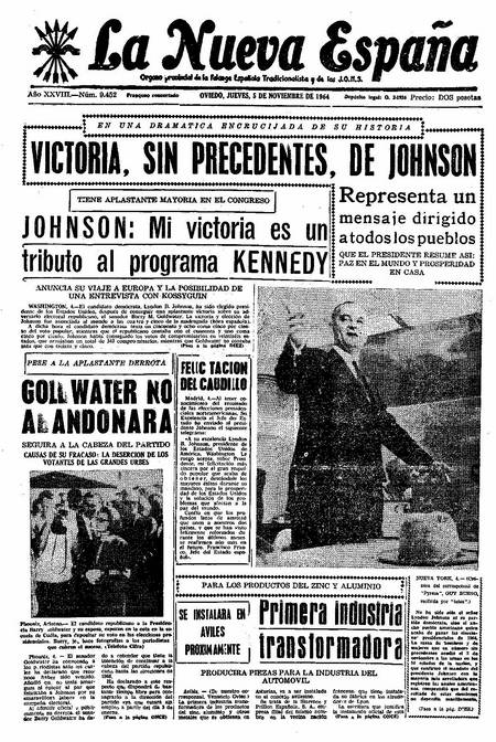 Portada Jueves 5 de Noviembre de 1964