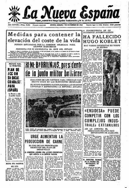 Portada Sábado 7 de Noviembre de 1964