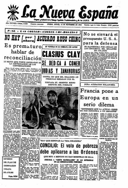 Portada Jueves 12 de Noviembre de 1964