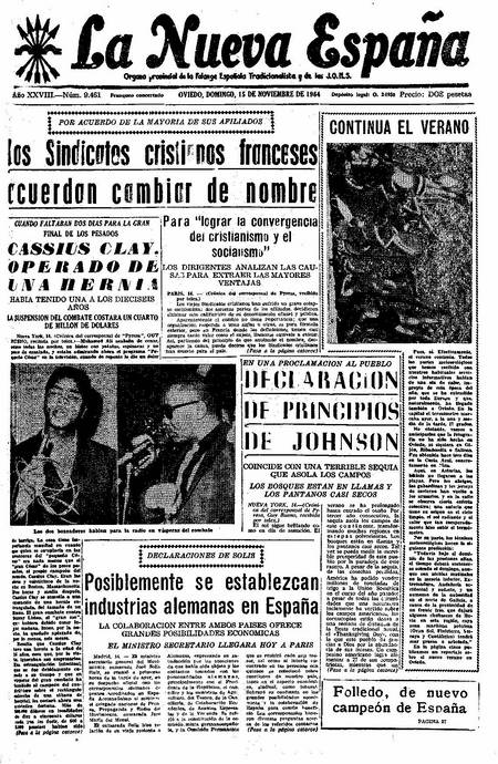 Portada Domingo 15 de Noviembre de 1964
