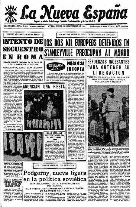 Portada Jueves 19 de Noviembre de 1964
